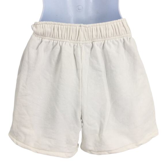 Natalie Rolt Cindy French Terry Short 1/S Elastic Waist Pull On Cotton White NWD - Picture 4 of 6